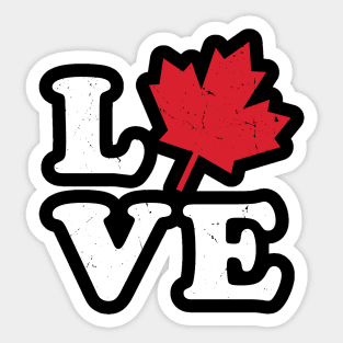 Love Canada Maple Leaf Sticker